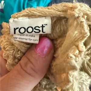 Roost Gold Women's Scarf silk and beaded vintage
